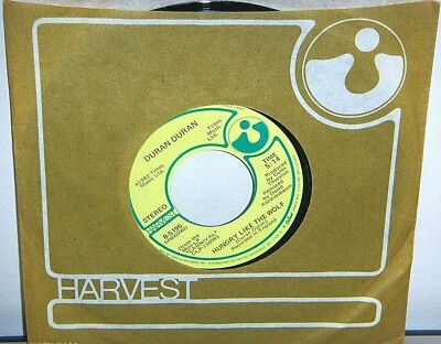 DURAN DURAN HUNGRY LIKE THE WOLF 7'' 45 RECORD WITH HARVEST SLEEVE ''NICE''