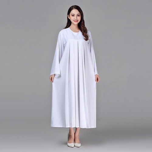 White Long Sleeve Robe Baptism Holy 