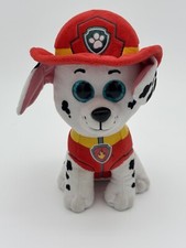 Ty Beanie Boos Paw Patrol Marshall 9" Plush Bean Bag Stuffed Animal Rescue Pups