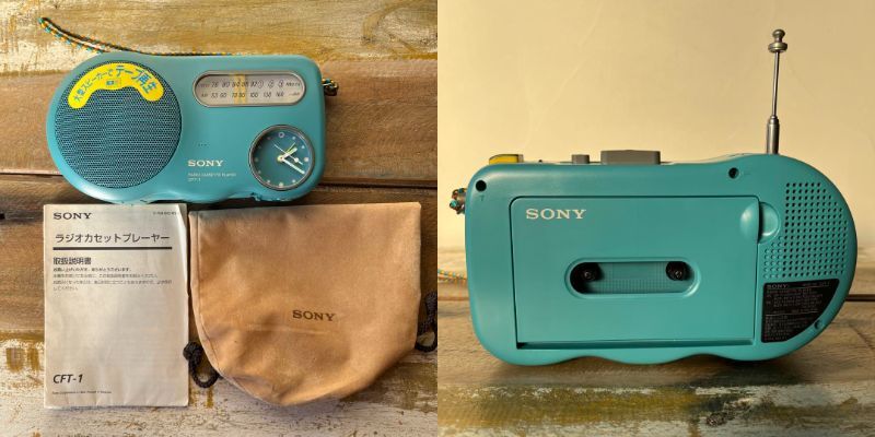 SONY CFT- 1 説明書　袋付 1994 レトロ　ラジオカセットプレーヤー SONY CFT-1 Radio Cassette Player with Manual and Bag Vintage