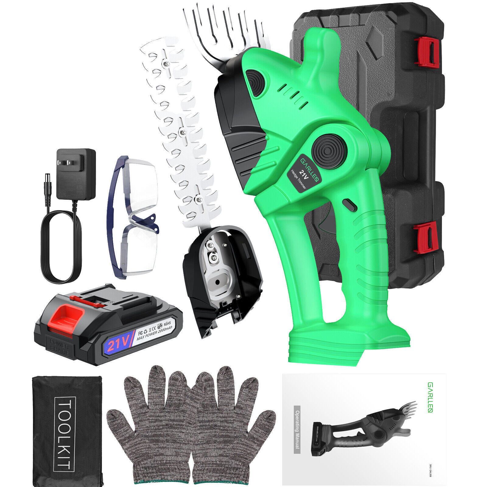 & Grass Shears Cutters 2000mah Battery Shrub Trimmer