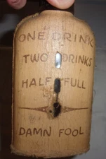 VINTAGE CLOTH WRAPPED GLASS BOTTLE NATURAL BRIDGE, VA.