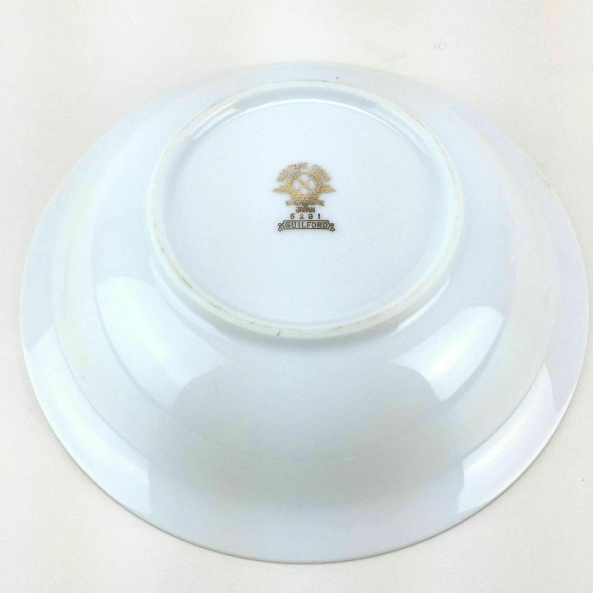Noritake Guilford China 5291 Coupe Soup Bowl Japan White Gold 7 3