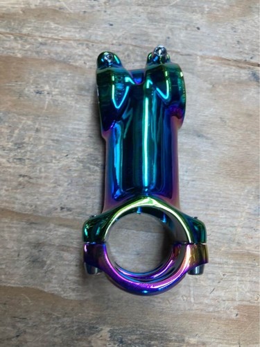 Anodized oil slick stem 70 mm 1 1/8 inch 31.8 +/-7 degree road mountain bike - Picture 4 of 7