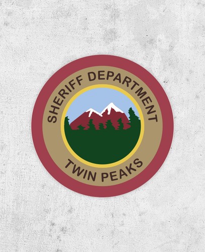 Twin Peaks Sheriff Department Sticker, tv prop, david lynch, agent dale cooper - Picture 3 of 4