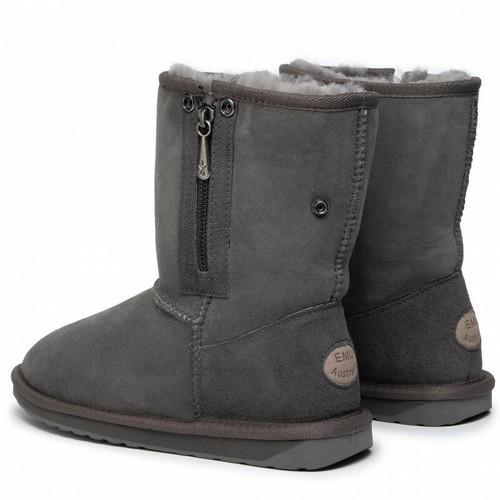 Emu Australia Stinger Lo Zip W172 Uk6 Eu39 Charcoal Ebay