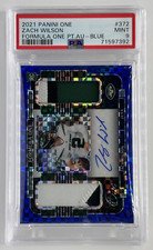 2021 Panini One Zach Wilson Formula One Blue Dual RPA RC Auto 372 /25 PSA 9 Mint