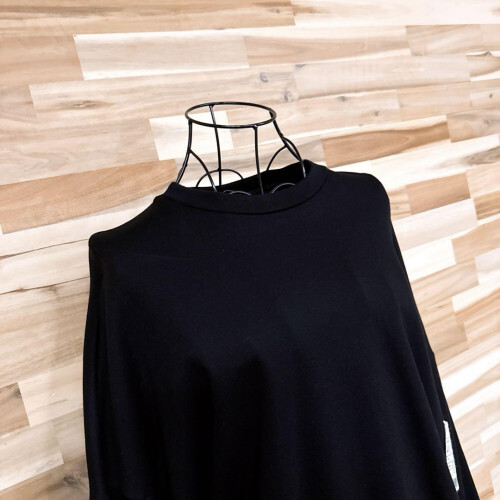 Limi Feu Product Tag Patch Sweatshirt Black x White Rare Limi Feu Product Tag Patch Sweatshirt Black x White Rare