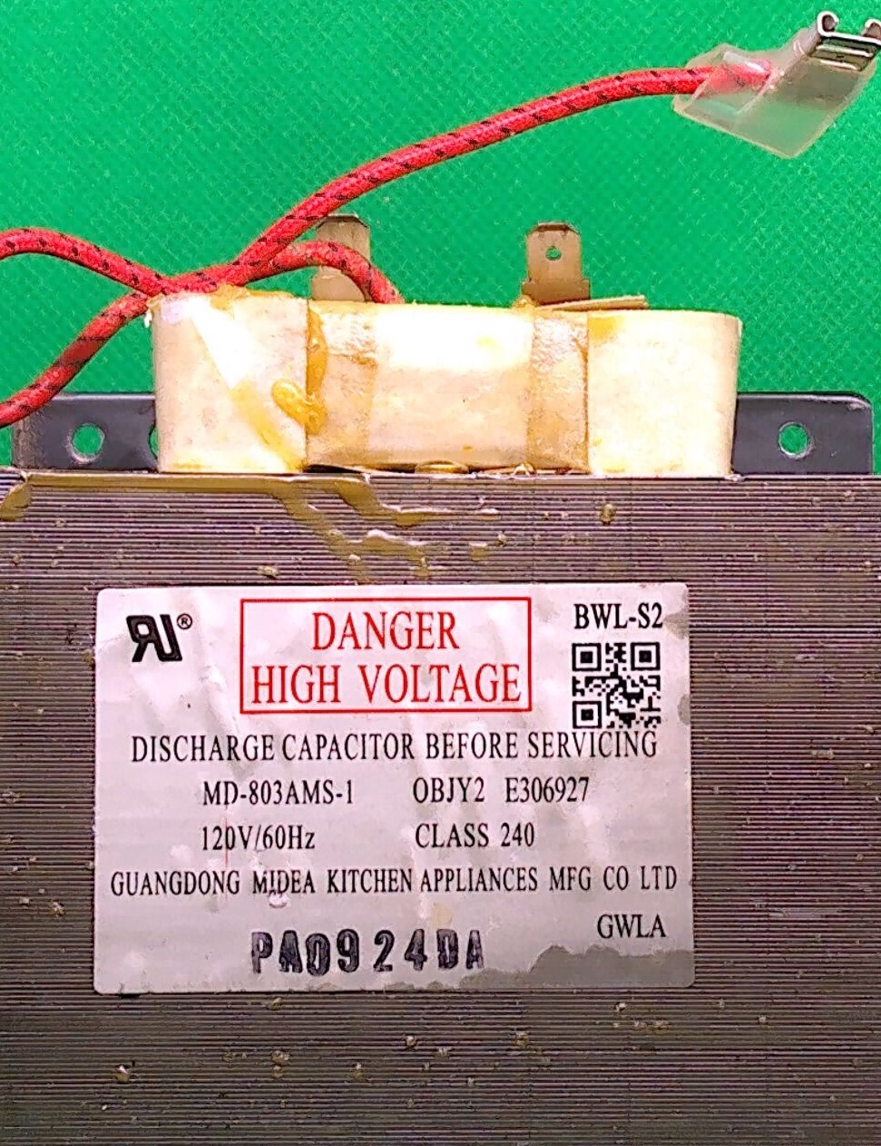 Transformer High Voltage from Guangdong Midea Kitchen Applia