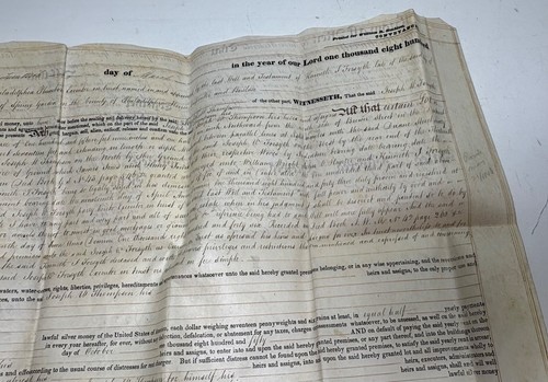 1850s Deed/Indenture On Vellum PHILADELPHIA PA Spring Garden Duane St & Brown St - Picture 4 of 15
