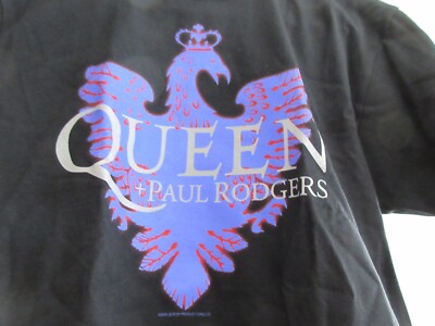 Queen Paul Rodgers 2005 Japan Tour Black T-Shirt Tee Brian May