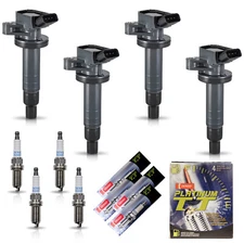 4 Ignition Coil & 4 Denso Platinum Spark Plug for Toyota Matrix 2003-2006 1.8L