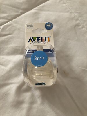 Philips AVENT Classic Airflex 3m+ #3 Medium Flow Nipples 2-Pack NEW