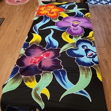 Floral Batik Beach Wrap Scarf Shawl Coverup 45"x64"