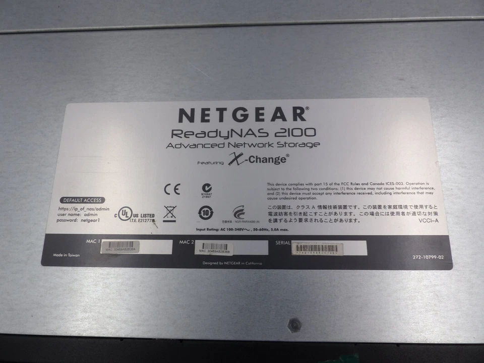 NETGEAR RNRX4420-100NAS READYNAS 2100 ADVANCED NETWORK STORAGE 4*2TB - Image 3 of 4