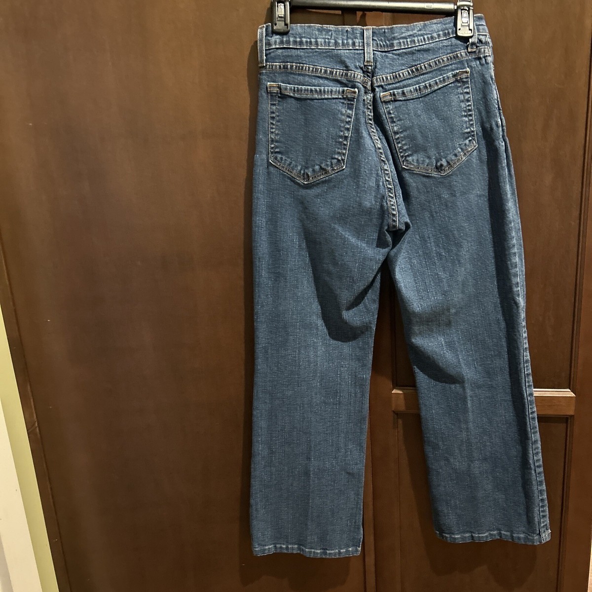 NYDJ Womens Boot Cut Jeans Size 8 Petite Blue Stretch Denim