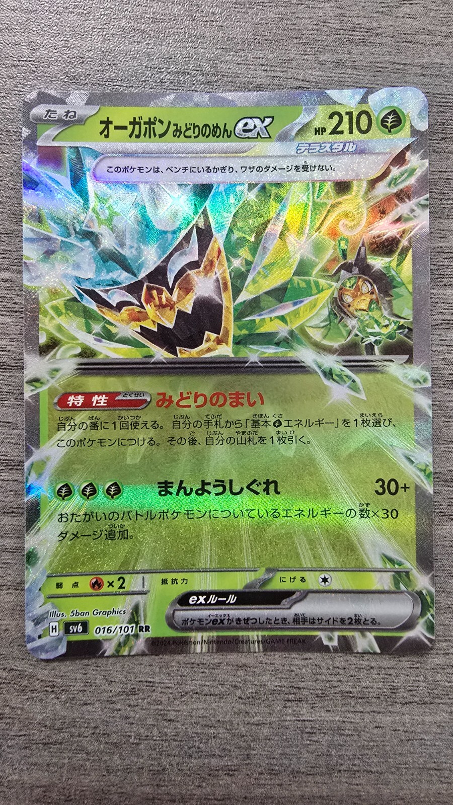 Teal Mask Ogerpon ex (RR) #016/101 Mask Of Change Pokemon Japanese NM US SELLER