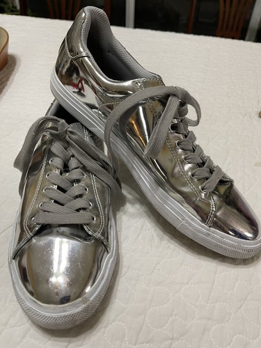 zara silver sneakers