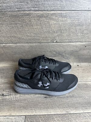 Under Armour 3020336-004 Surge Black Mesh Running Shoes Sneakers Men's US 