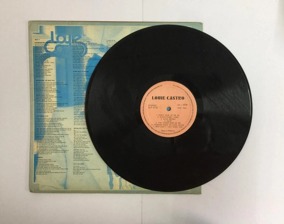 Mazuma *VM36 Vinyl Louie Castro (賈思樂) English Version黑胶唱片 Piring Hitam - Image 3 of 3