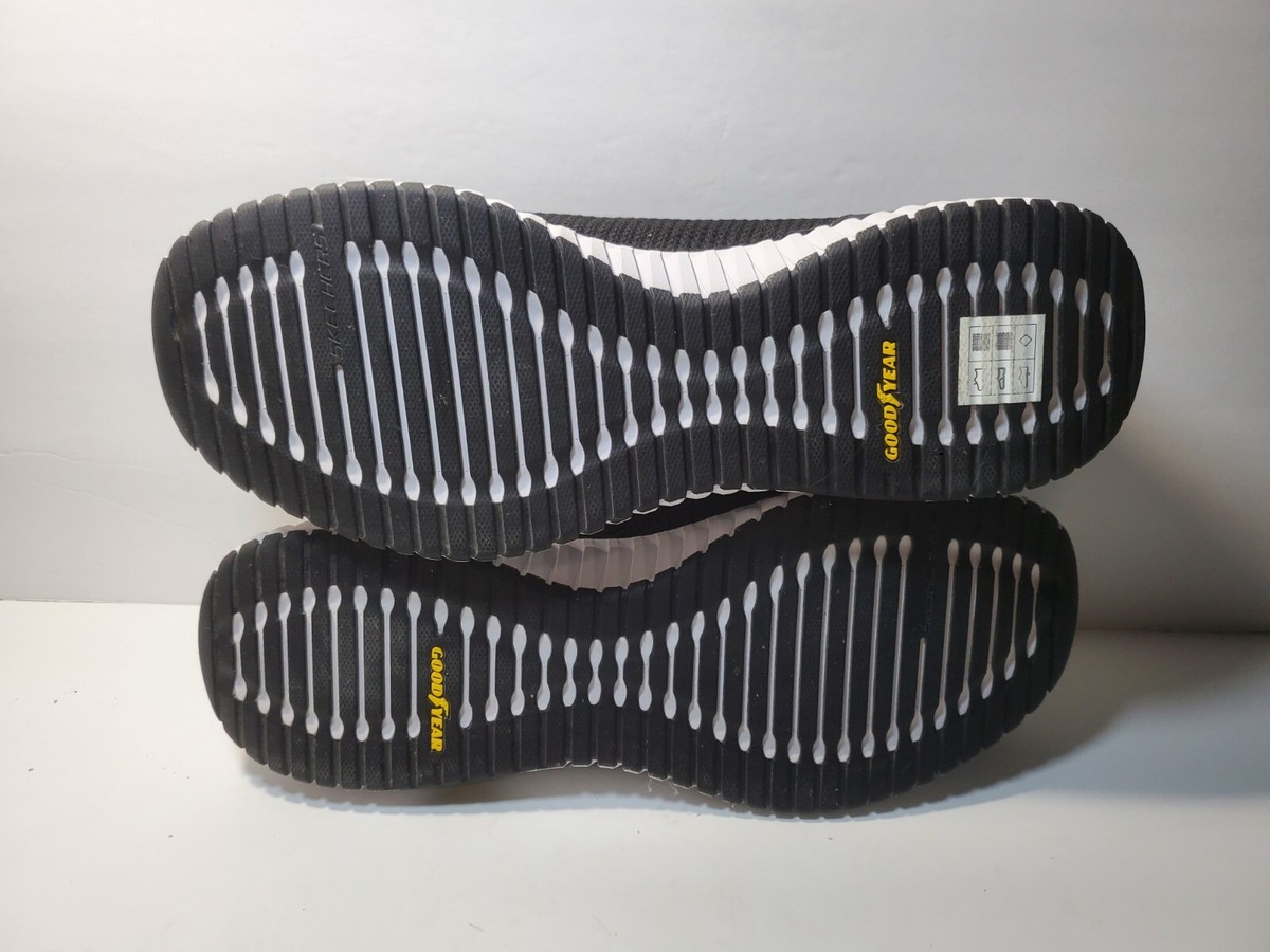 Skechers 232211 Men's Elite Flex Slip On Blk/Wht - Size 10.5 | eBay