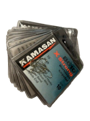 KAMASAN B610 X STARKE WIDERHAKENLOSE KRISTALLHAKEN GRÖSSE 12 ** 20 PAKETE **