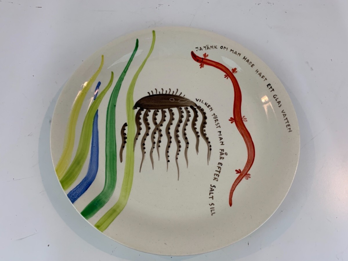 Vtg Gustavsberg Swedish Hand Painted Fish Plate VI “Löja” by Vtg Gustavsberg Swedish Hand Painted Fish Plate VI “Löja” by