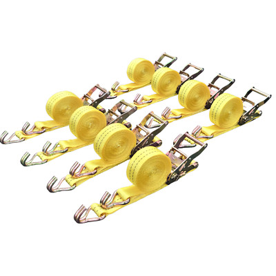 8 Pc 1.5'' inch x 15' Ft Ratchet Tie Down Cargo Straps J Hooks 8 pack