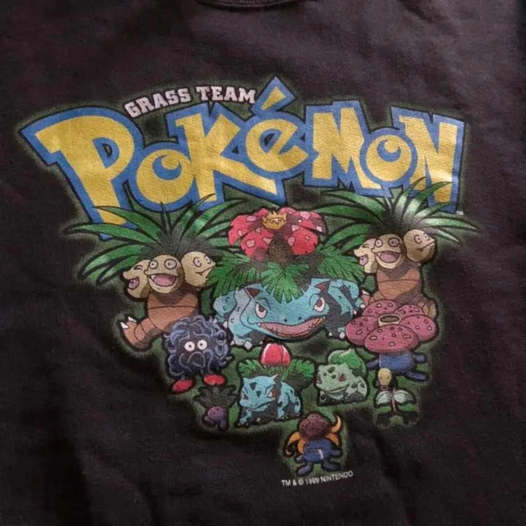 1999 Nintendo Vintage Pokemon Grass Team Sweat Size XL Made In USA