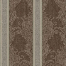Paisley Damask Stripe Wallpaper - Wallquest - DL51606 - per Double Roll