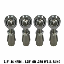 7/8" Chromoly Heim Joint 1.75 OD .250 Wall Bung Sway Bar Rod End Fabrication Kit