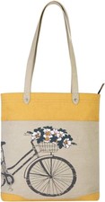 Mona B. Trust The Journey Up-cycled And Re-cycled Canvas Tote/shoulder Bag With