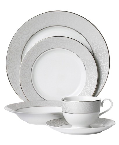Mikasa Italian Countryside 40 Pc Dinnerware Set White Porcelain