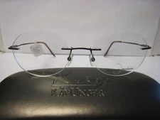 Naturally Rimless NR 372 Eyeglasses Frame 50-17-135-39V Brown With Generic Case