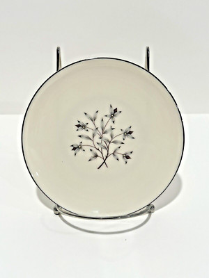 Lenox Princess X-516 6.25'' Bread Plate Cream Gray & Brown Floral Platinum