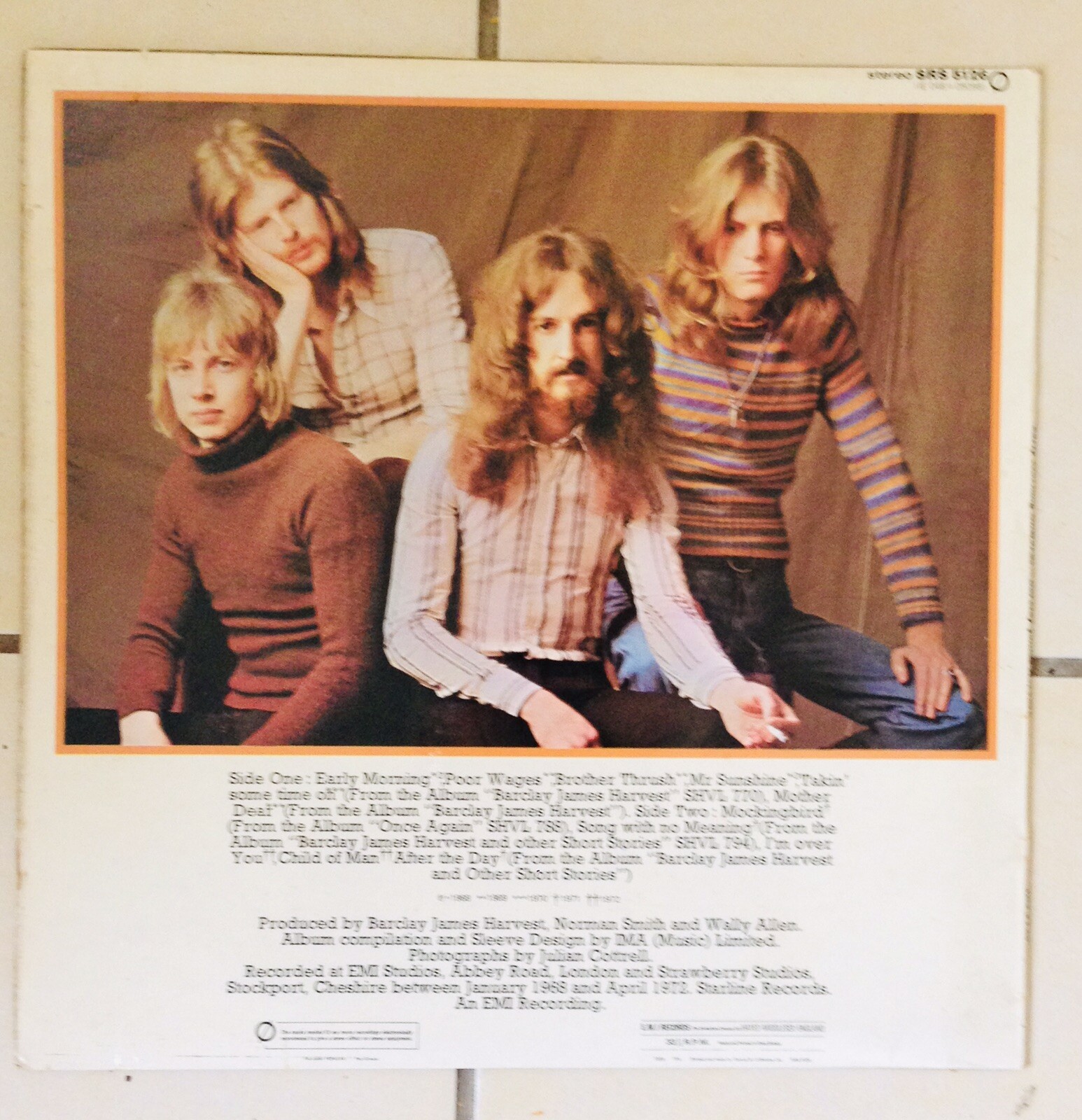 Barclay James Harvest Early Morning Onwards Vinyl LP SRS 5126  EX/VG