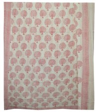 Indian Handmade Block Print Queen Cotton Kantha Quilt Throw Blanket Bedspread