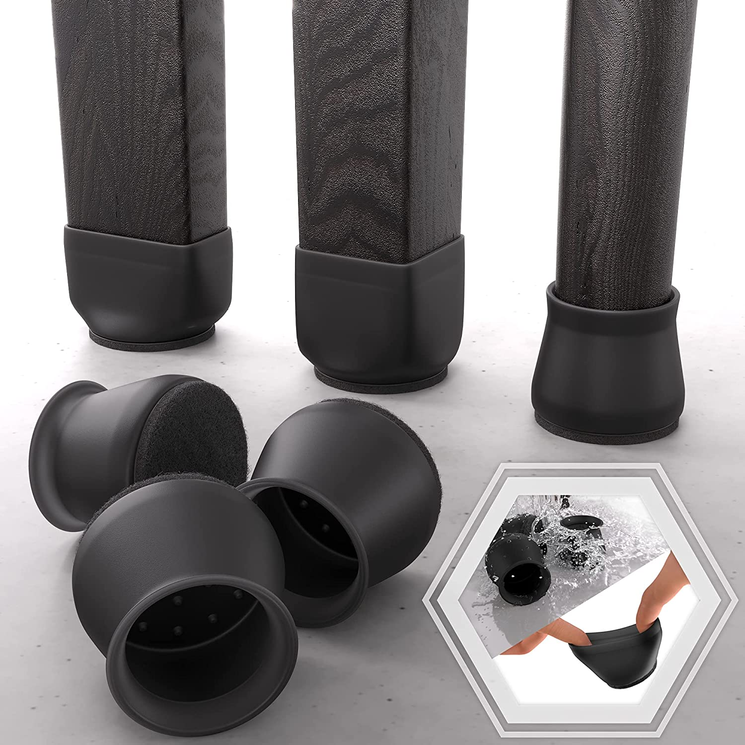 chair leg floor protectors silicone