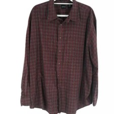 Arrow USA 1851 Men's Plaid Button Down Long Sleeve Wrinkle Free Shirt Size 2X