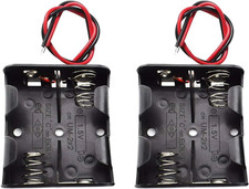 2Pcs C Size Battery Holder 2 Slots 2X C Cell Battery Holder 2X 1.5V C Size Batte