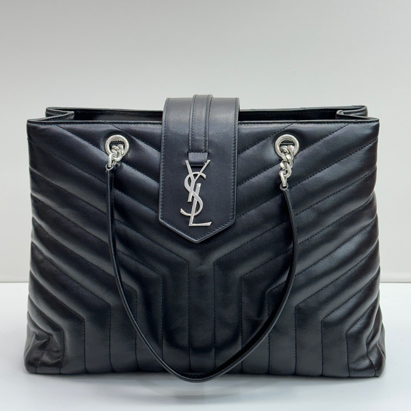 Borsa a tracolla donna Saint Laurent Matelassé Monogram Loulou Medium 12345