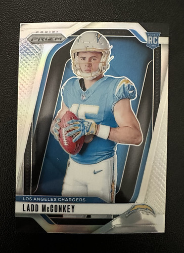 2024 Panini Prizm Ladd McConkey Silver Prizm Image Variation RC🔥🔥 - Picture 1 of 5