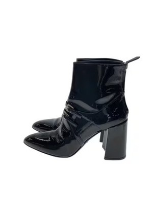 PRADA/Ankle Strap Short Boots/Scuffs and Wrinkles Present/Boots/Size 38/Black/Pa