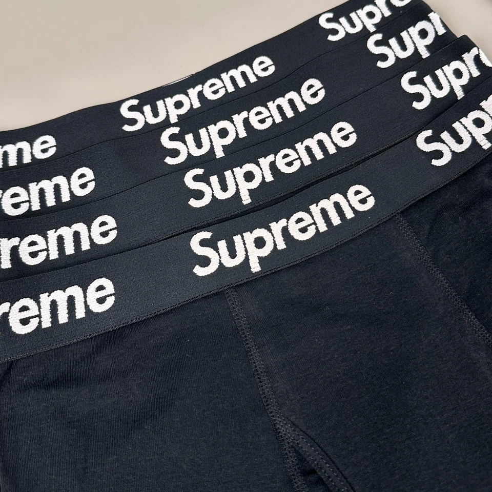 Supreme Boxershorts Herren 4er Pack Boxer Unterhose Schwarz Weiß S-XL Neu OVP - Bild 3 von 4