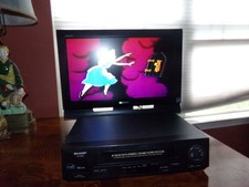 Vintage SHARP Model VC-H810 VCR VHS Player 4 Head Hi-Fi With Remote