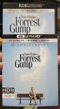 FORREST GUMP 1994 4K UHD + BLU-RAY + SLIPCOVER no code TOM HANKS 3-DISC RARE OOP