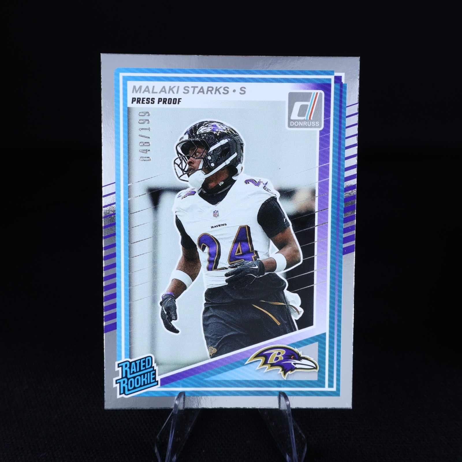 2025 Donruss Malaki Starks - /199 Silver Rated Rookie Press Proof #346 Ravens