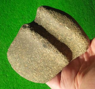 AUTHENTIC INDIAN ARTIFACT 4 1/8" 3/4 GROOVED AXE MARION COUNTY INDIANA ARROWHEAD