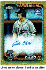 2024 Topps Pro Debut Jake DeLeo Chrome Autographs Gold Mini Diamond #/50
