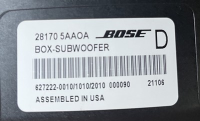 あああ ページ Bose Box Subwoofer OEM 28170 5AA0A | eBay